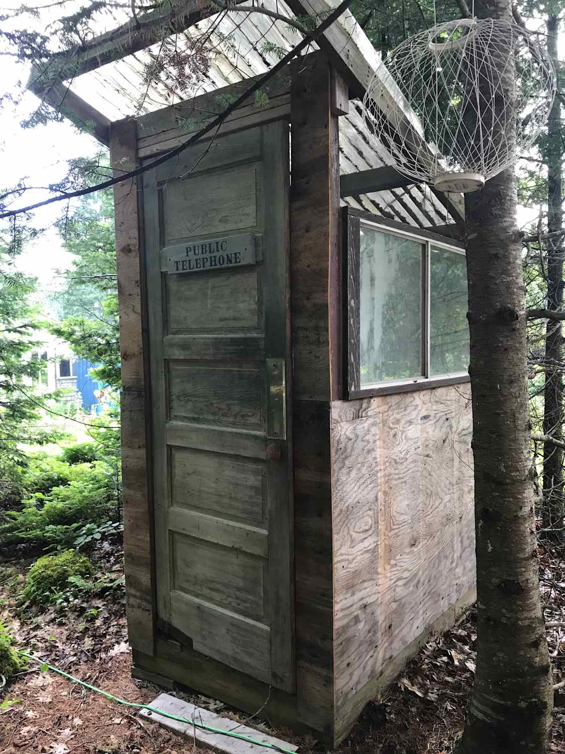 Custom outhouse. You can also take calls in there! 