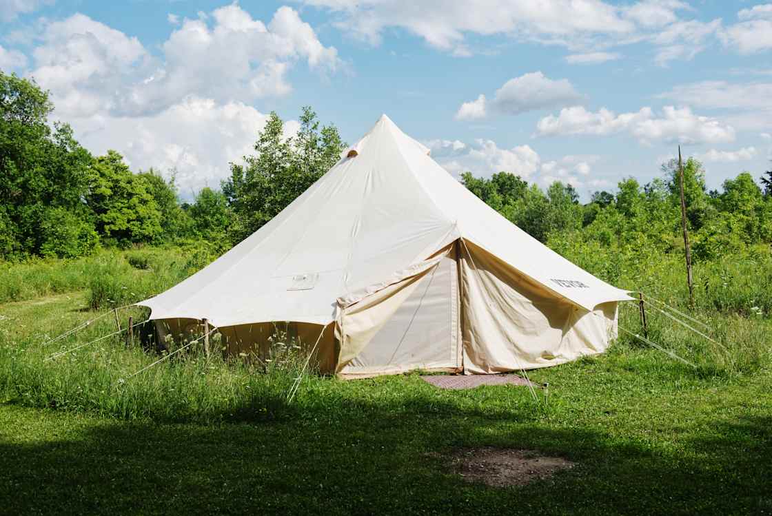 The bell tent during the day