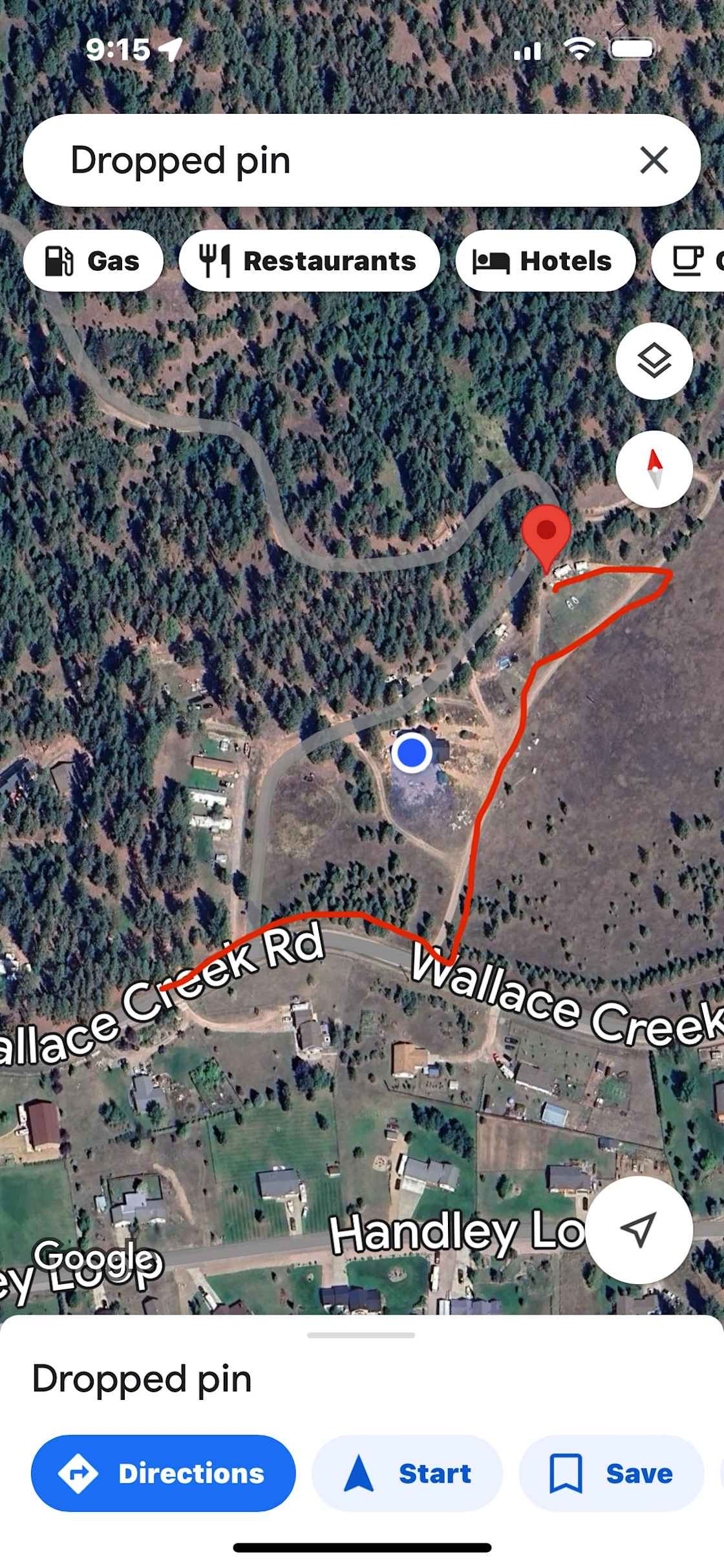 This picture shows back in directions for the site. Use this direction if you have a long RV or don’t have enough ground clearance.