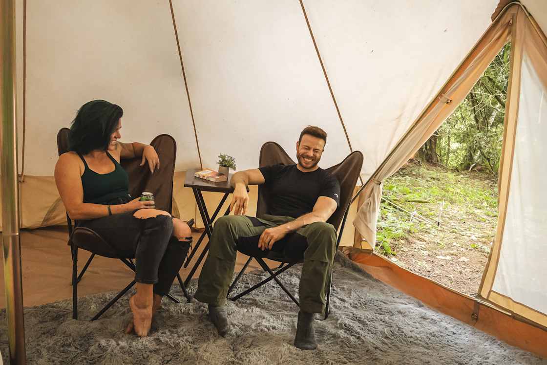 Couple enjoying tent 11