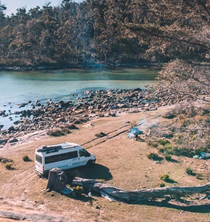 Lake camping