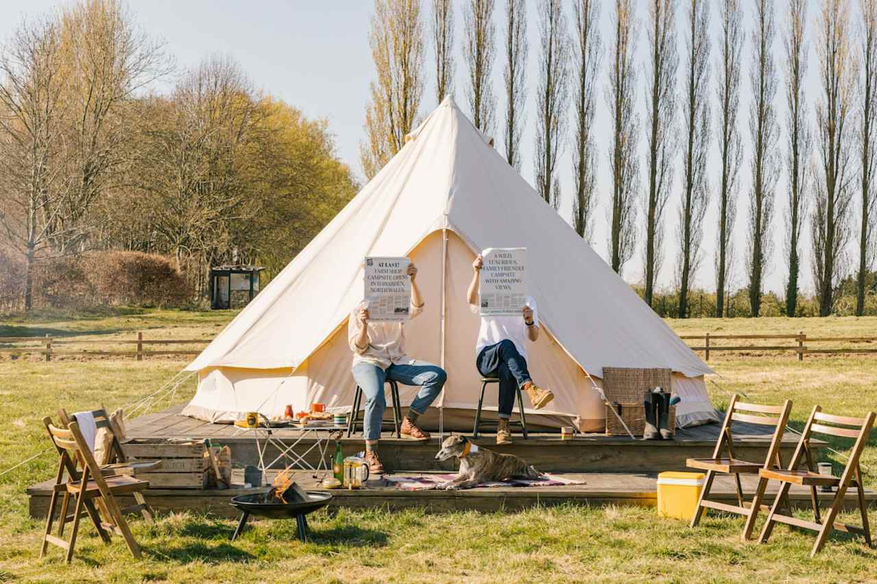 Bell Tent on a Raised Platform