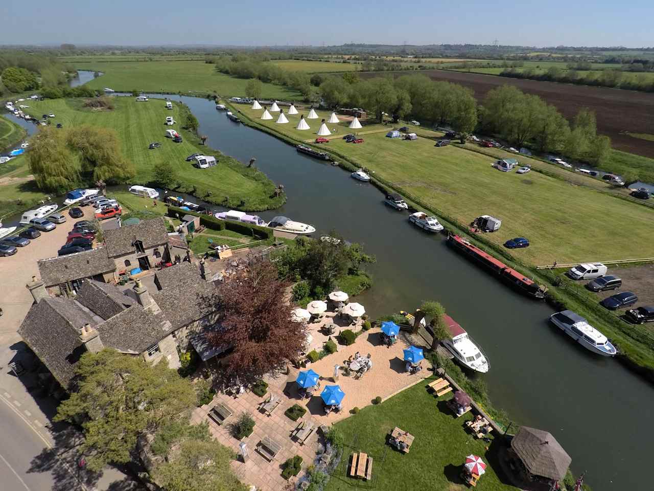 Ye Olde Swan as viewed from above.