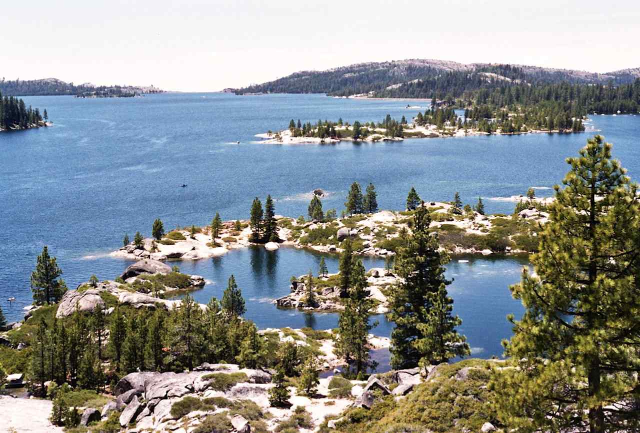 The north eastern edge of the lake looking south west - this vantage point is about an hour's hike from the loon lake campground