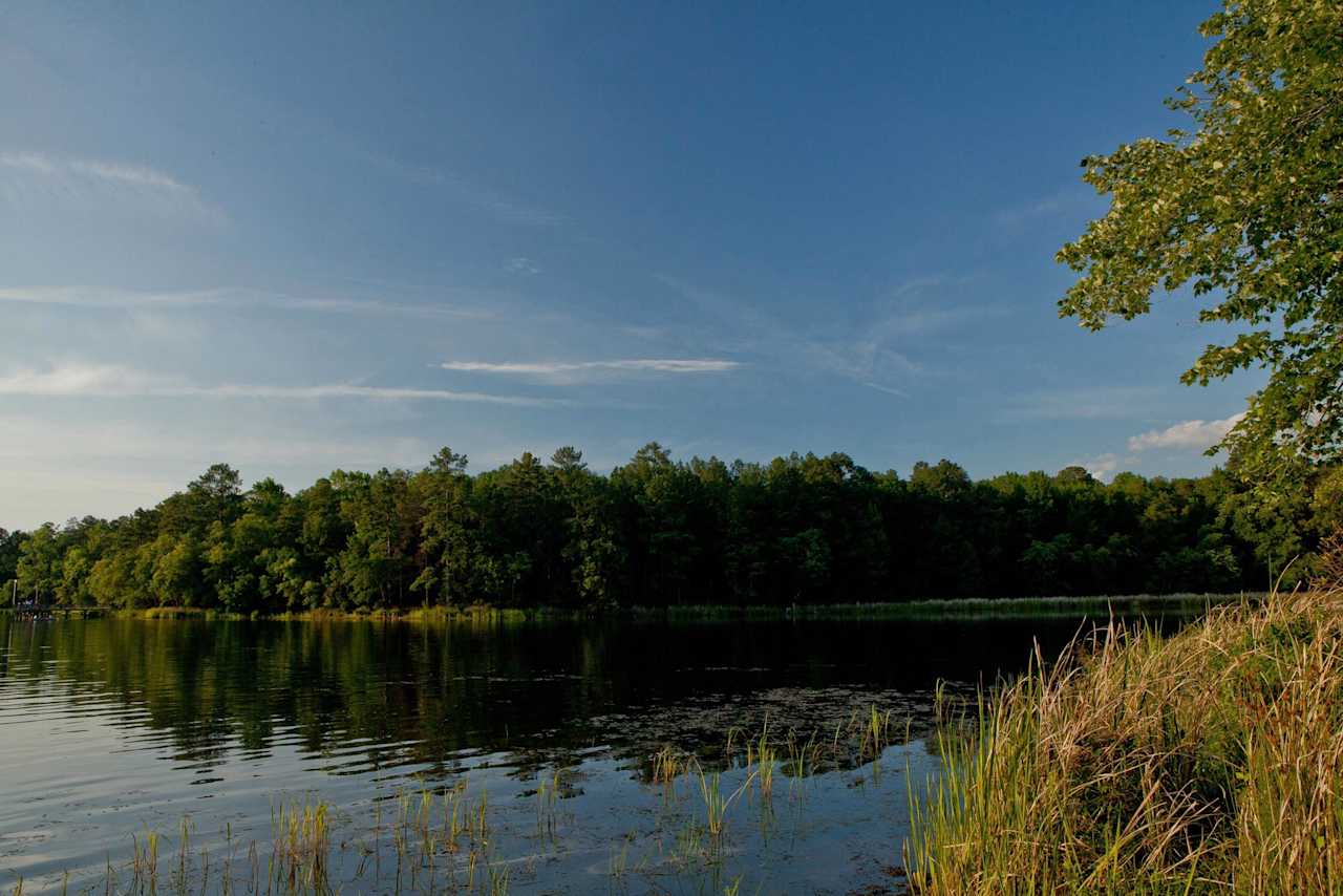 Views of the lake from the end of the Red Oak Campground 