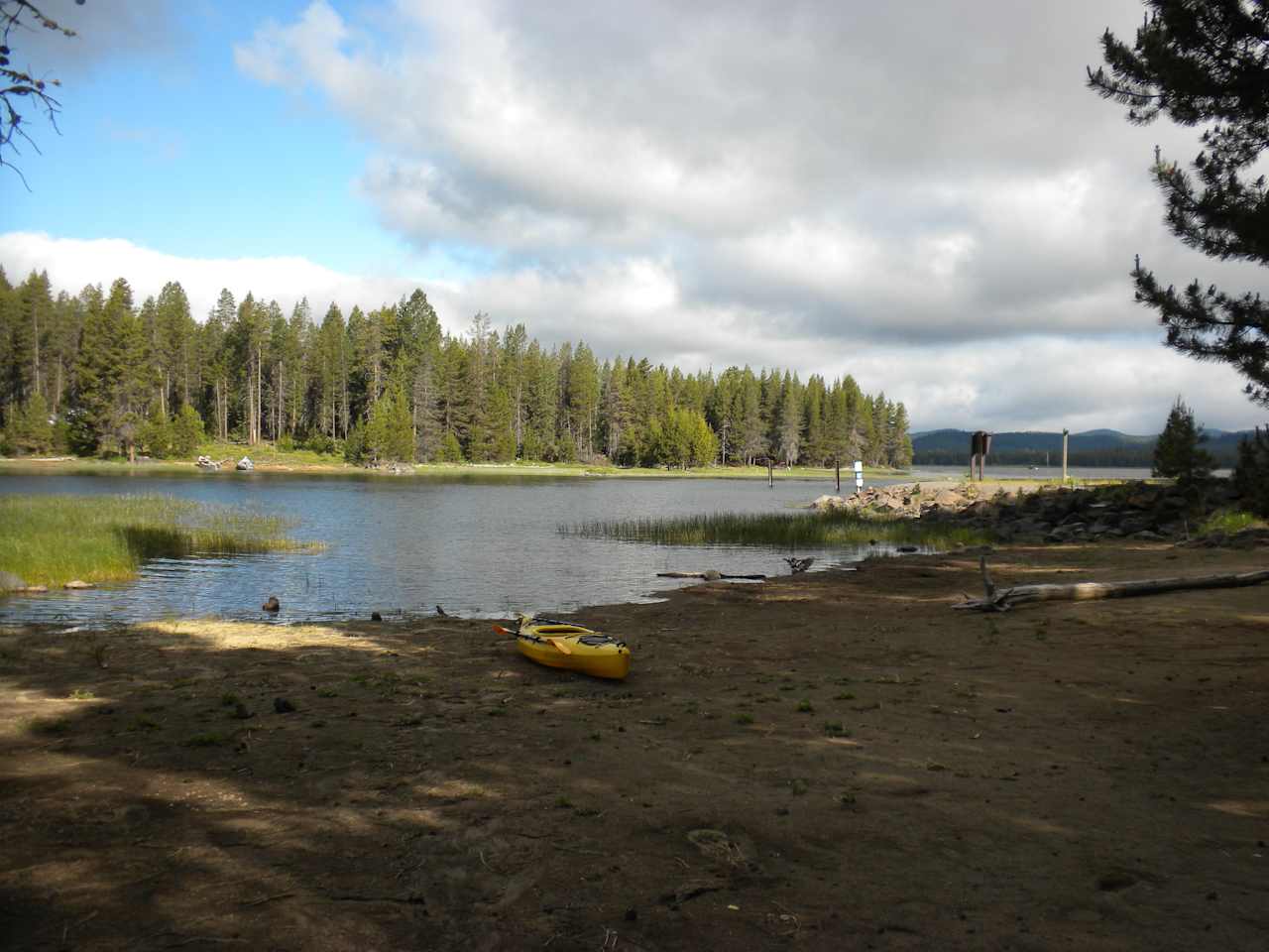 Great camping spot with your own beach to launch from.