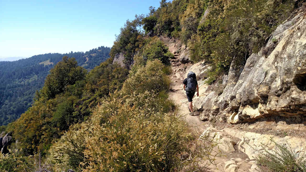 Saratoga Gap trail on the way