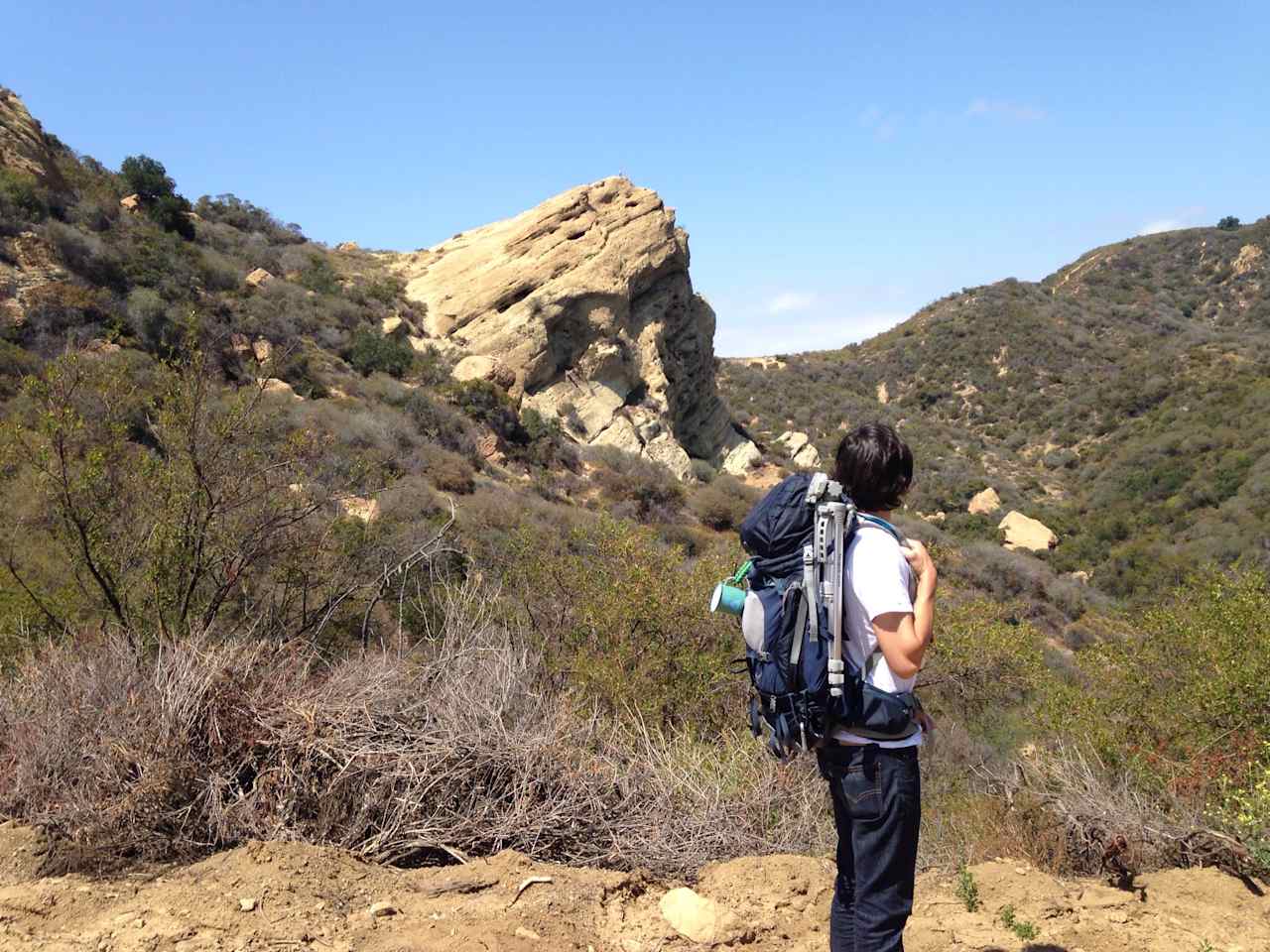 Eagle Rock is about a mile hike from the camp it's a bit steep at parts but the view is definitely worth it!