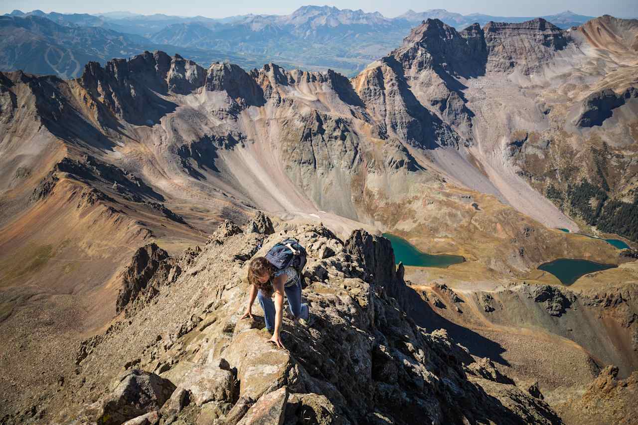 This is a great campground to base from when planning on climbing Sneffells peak, one of the Colorado fourteeners. Here is the SW ridge, a more scrambly exposed option to the regular route. 