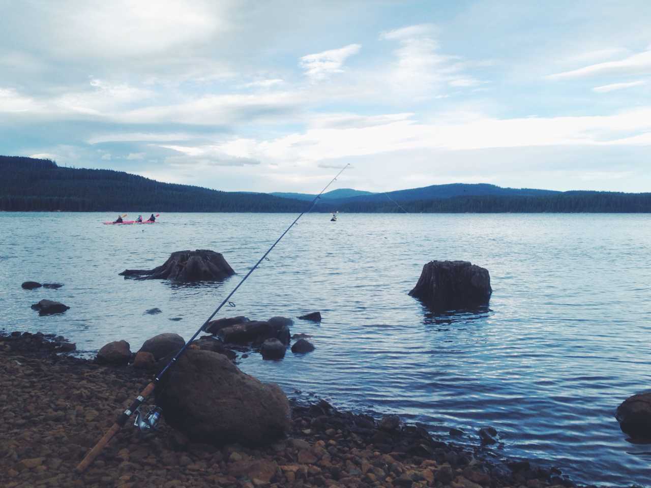 This was the day-use area a half mile down. AWESOME rainbow trout fishing (we caught five)!