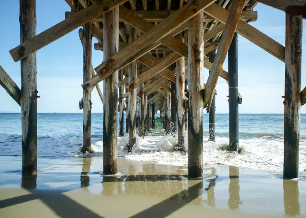 Under the unstable pier, it's closed to public currently.