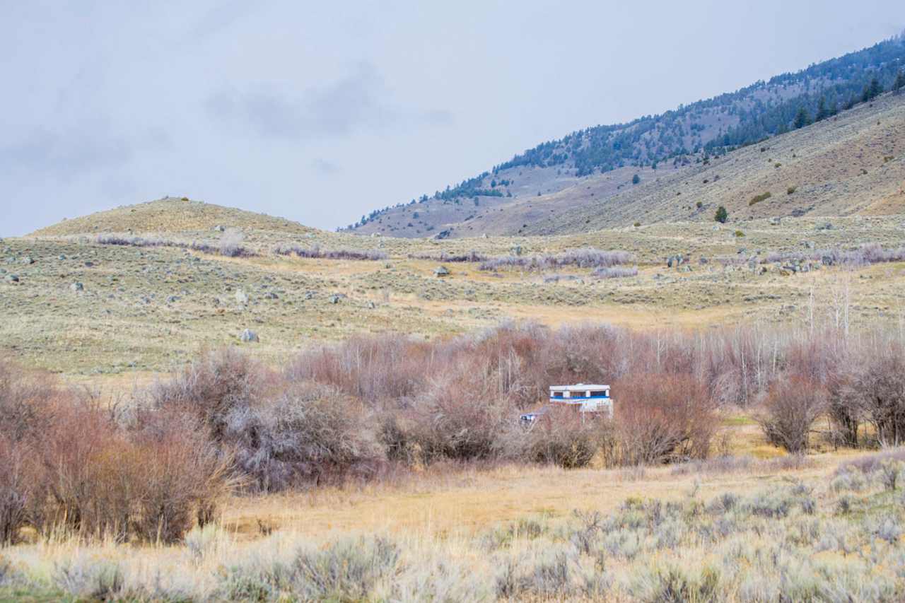 Our quiet camp spot in April. Just a couple of miles from Gardiner--perfect spot to get up early and hit Yellowstone Park for the dawn patrol. 