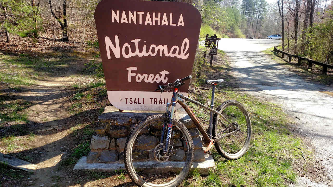 Tsali trailhead about 1/10th mile from campground.