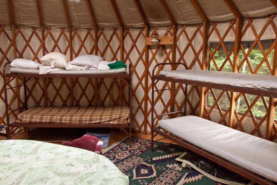 Inside yurt