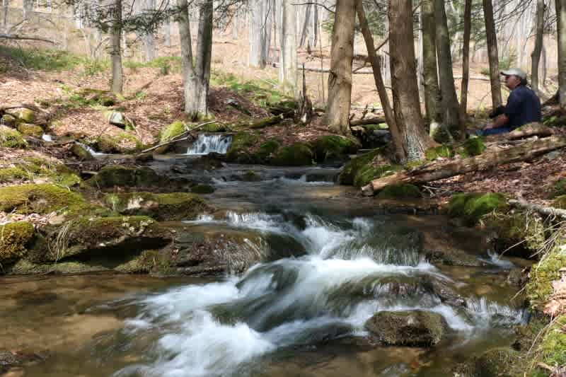 There are a number of small streams on the hike down to the campground, if you choose not to boat in.