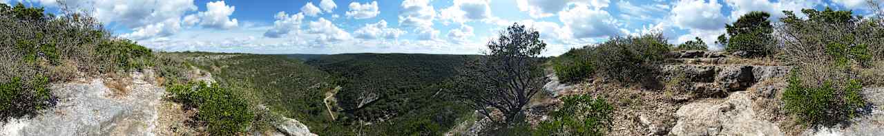 Scenic overlook on East trail near camping area B