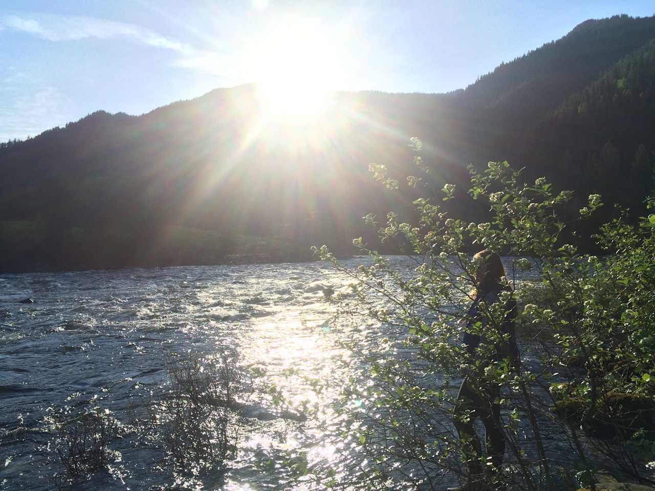 Good morning Lochsa.  Just fifty feet from our campsite to the river at Wilderness Gateway Campground.