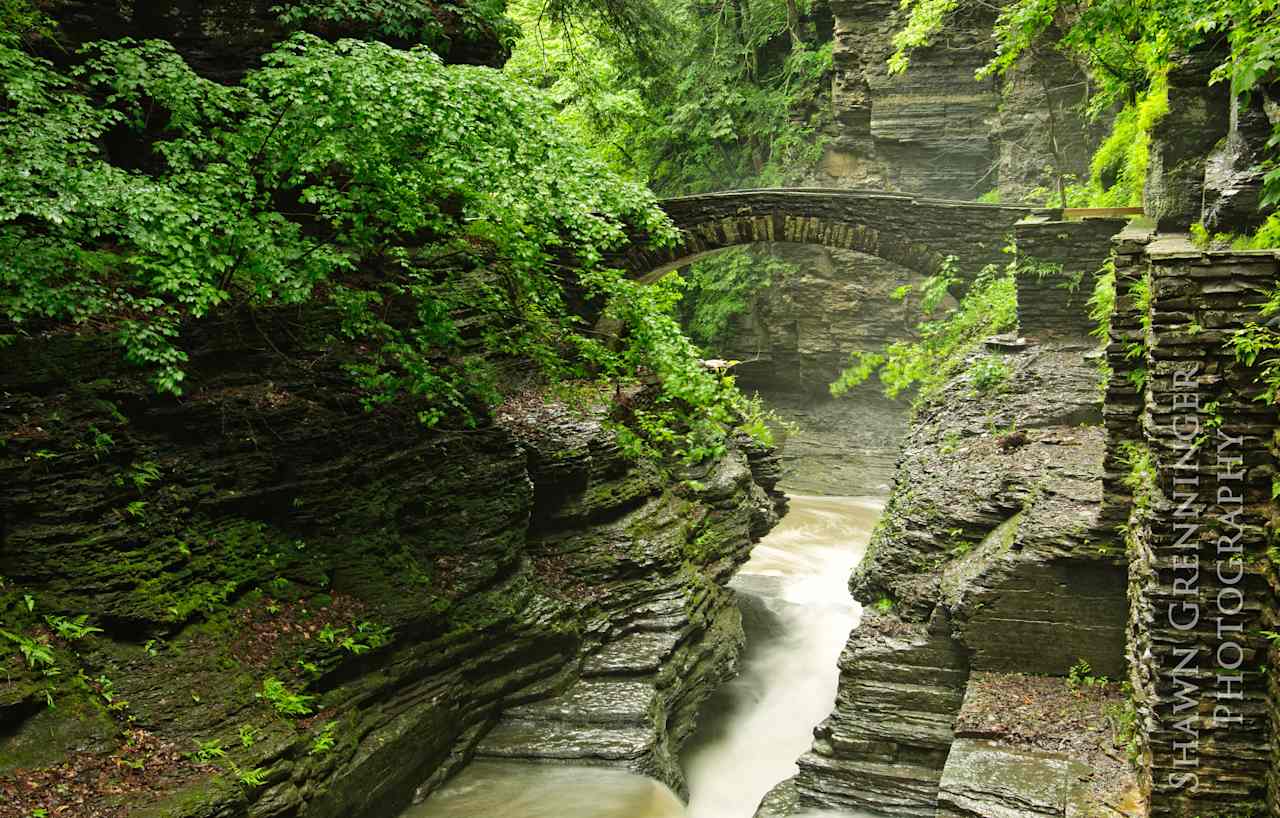 Footbridge on the upper end of the gorge trail