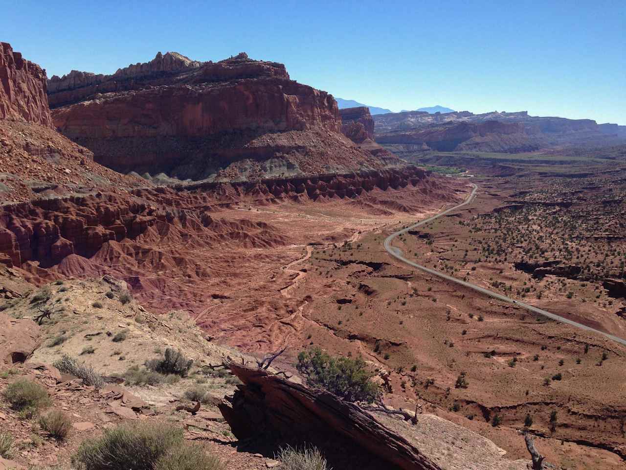 From near Chimney Rock looking towards Fruita, Capitol Reef Nat'l Park.