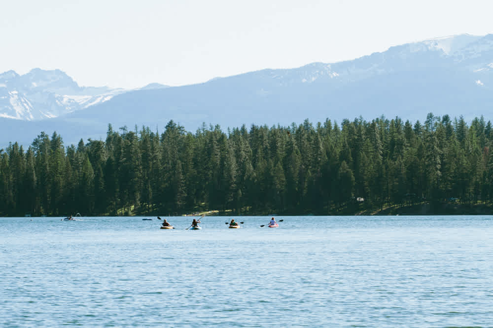 Kayakers on Holland Lake