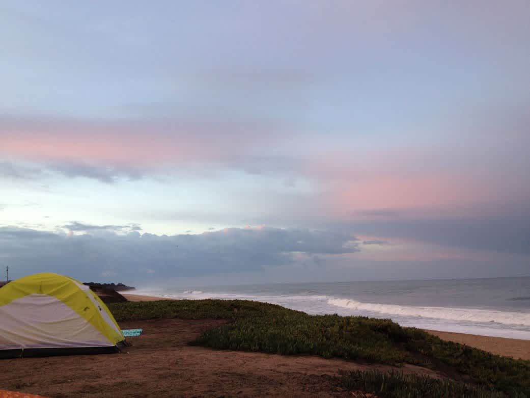 Stormy sunrise at Francis Beach Campground