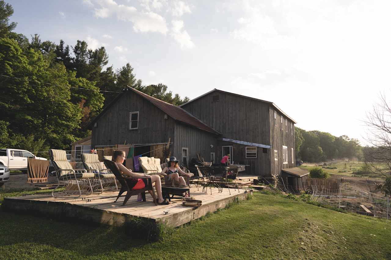 Taking in the views from the farmhouse!