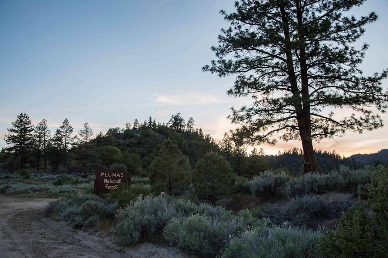 One entrance to the park on the way to the campground. Gravel roads that were passable with a car pulling a pop-up.