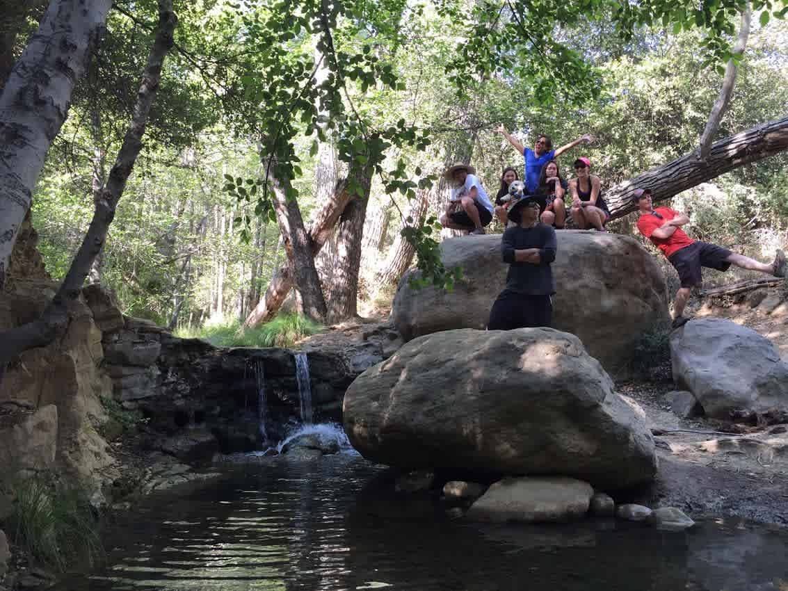 Creek-side hike to mini waterfall.