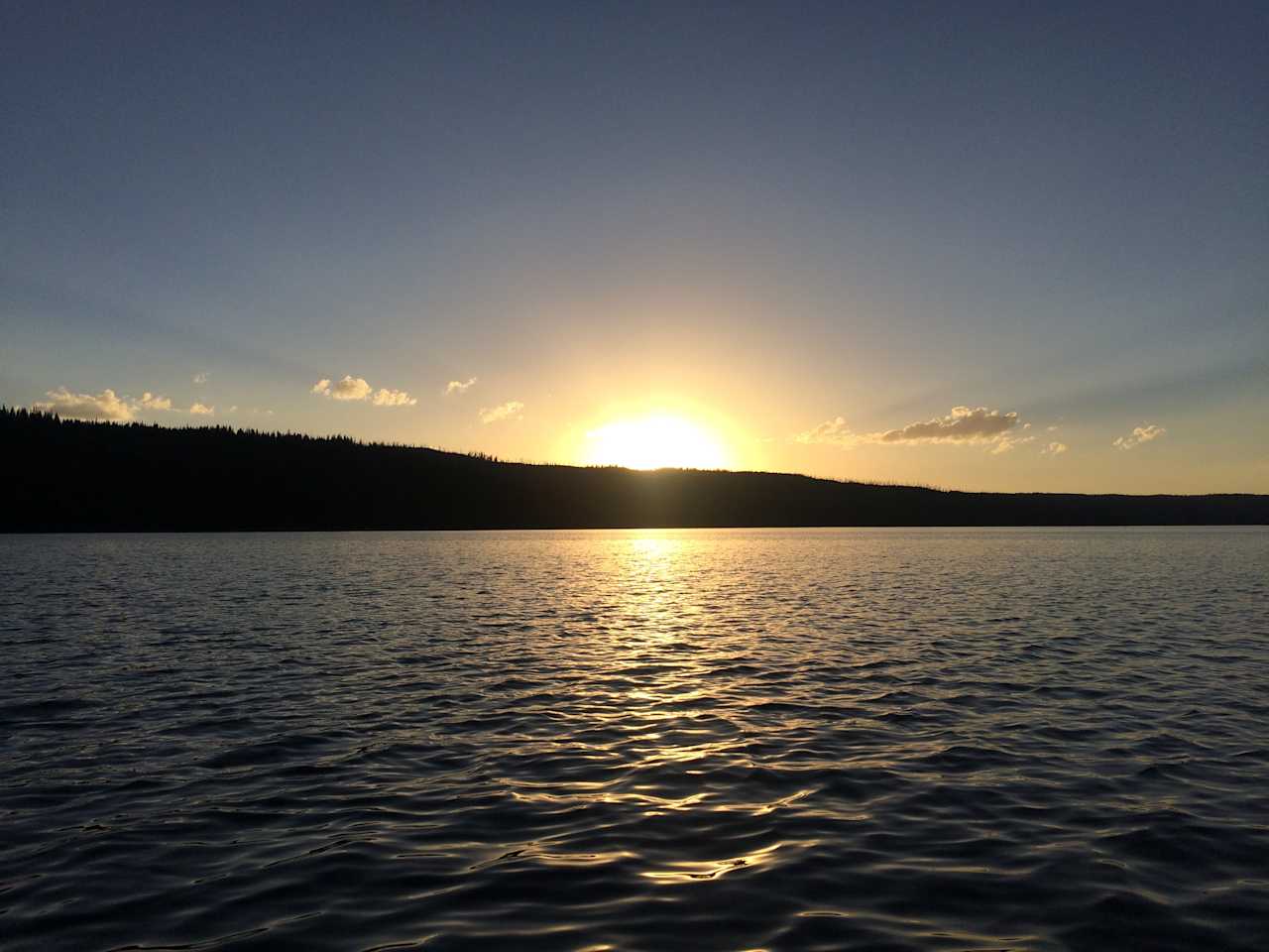 Sunset over Lewis Lake