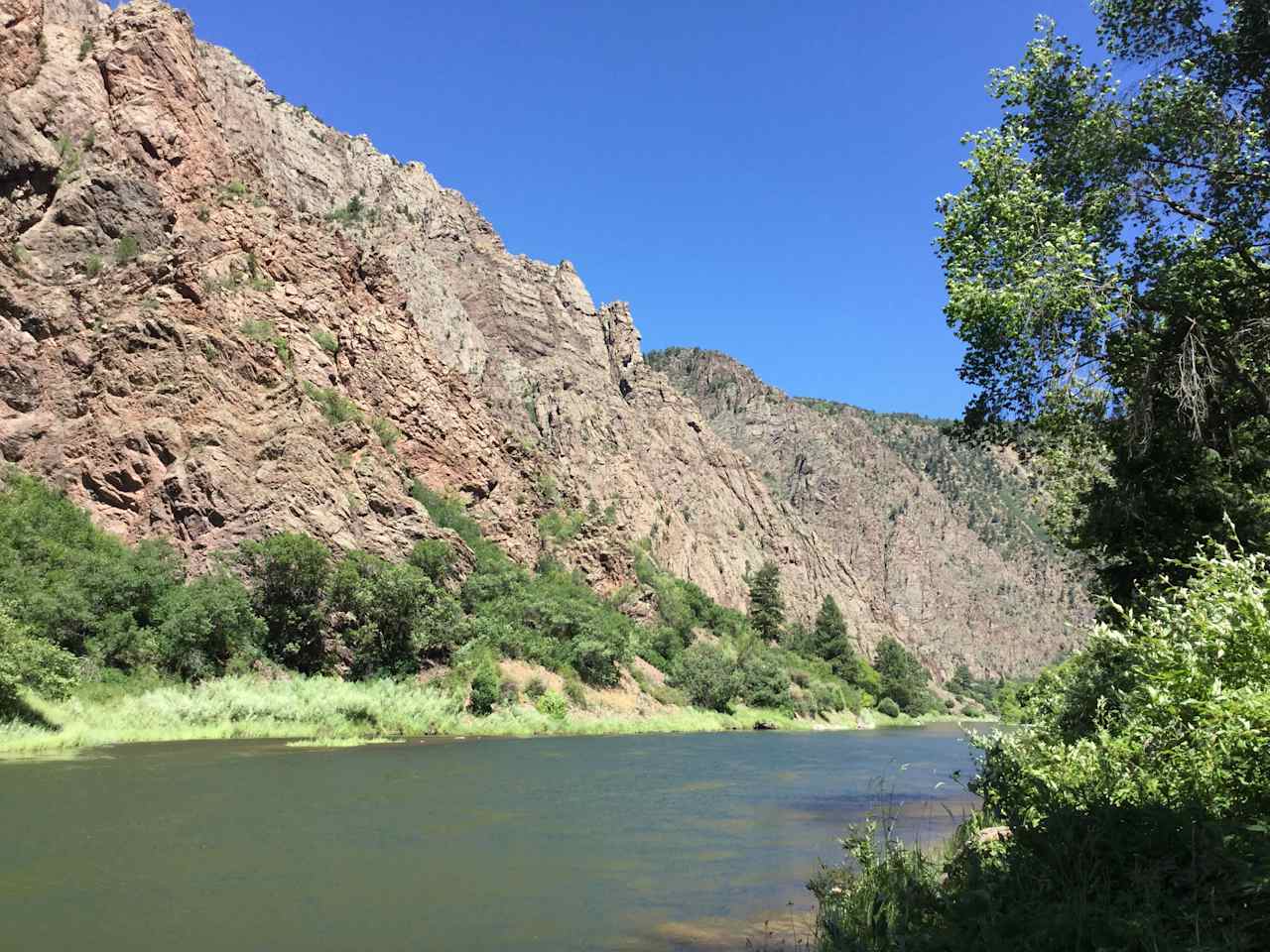 Beautiful riverside camping down at the bottom of Black Canyon.