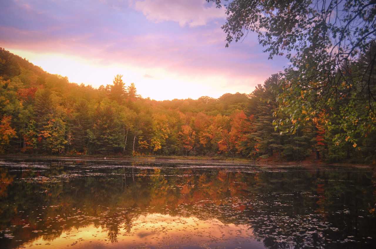 Sunset over Crocker Pond