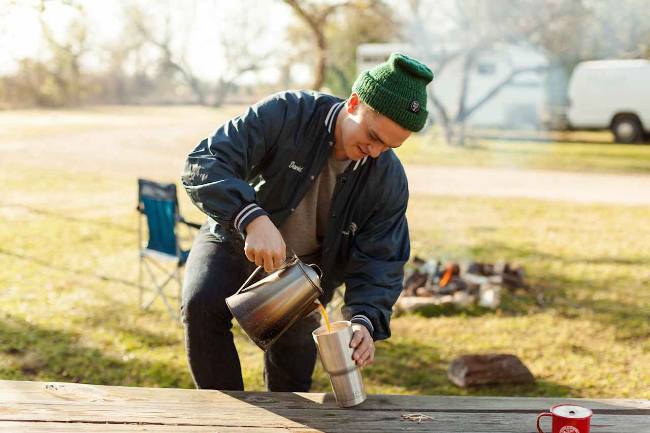 We stayed up late looking at the stars, so coffee was very necessary! 