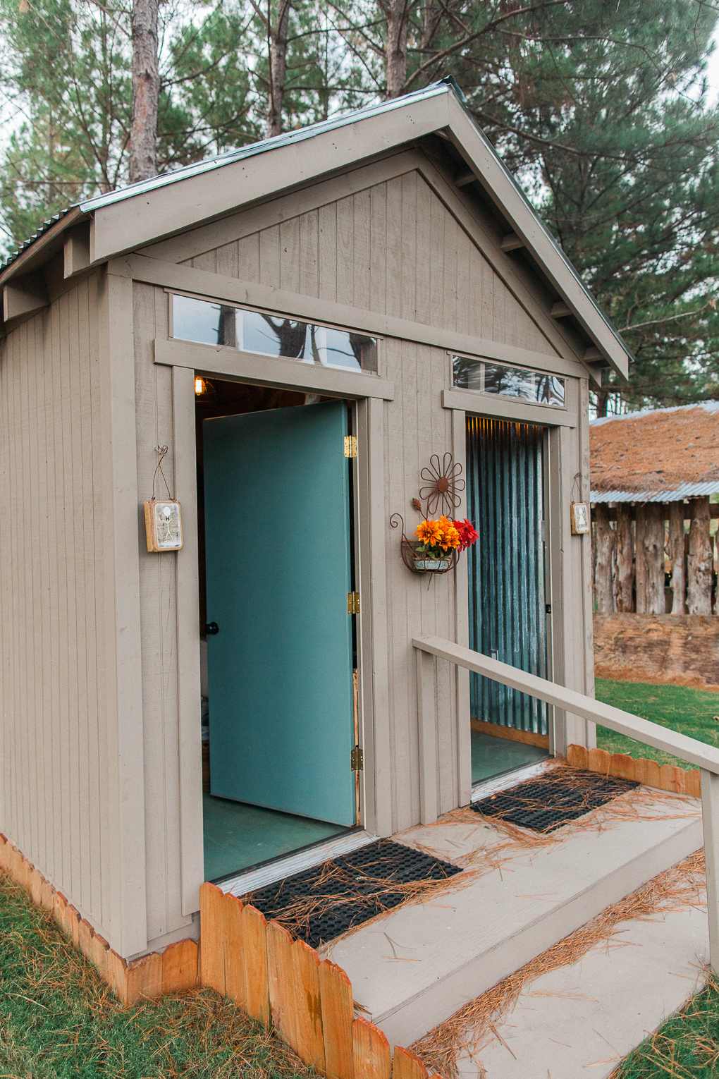 Quaint men's and women's restrooms with the cutest custom touches. 