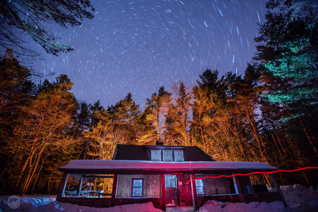 Radeke Cabin under the stars, January 21st, 2017.