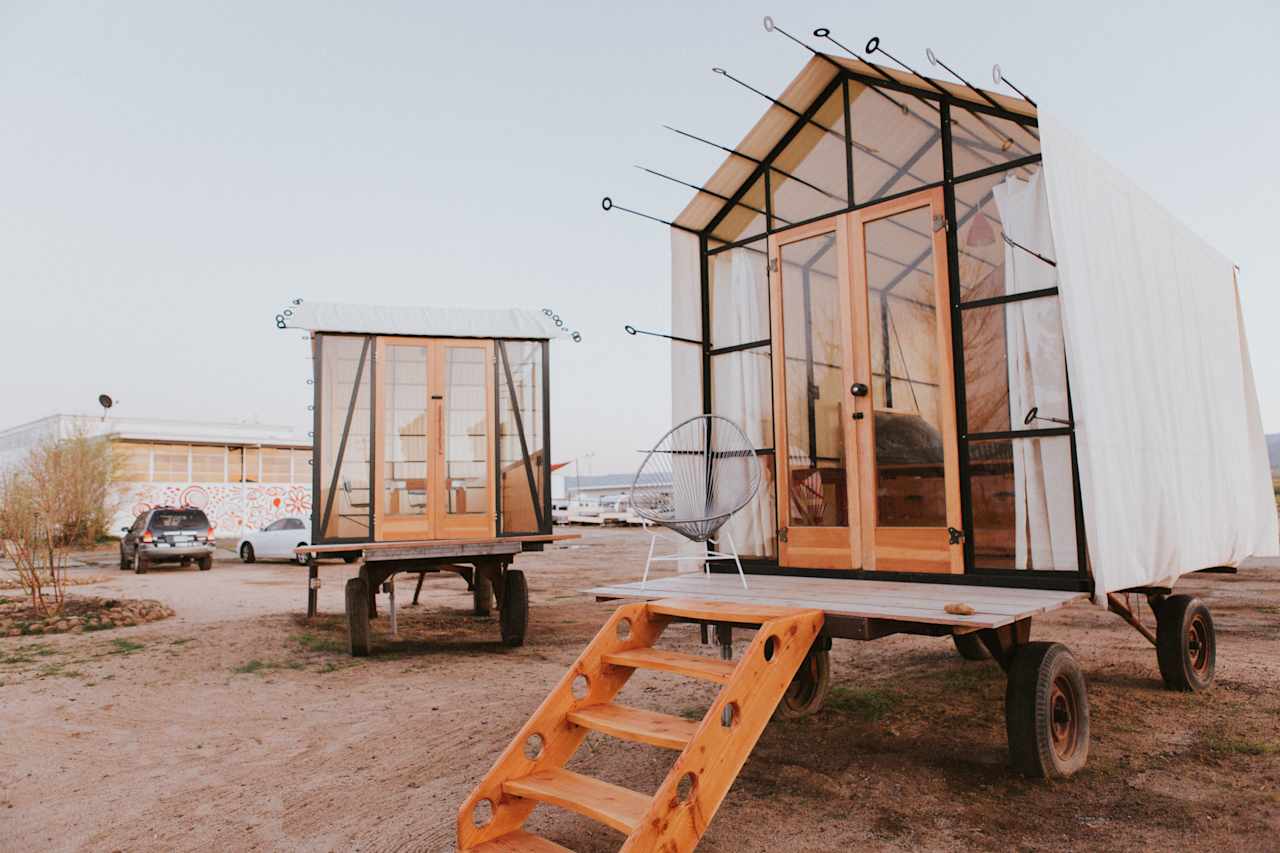 Each shelter was custom built and has different bedding options.