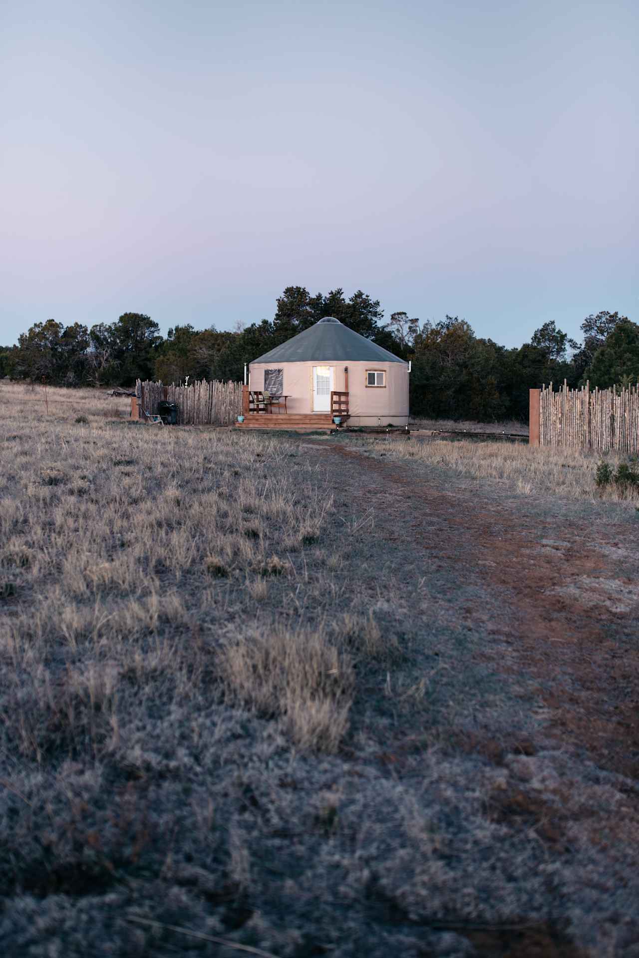 Yurt at sunrise