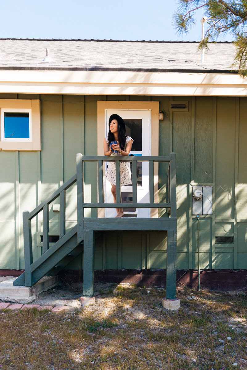 Miya on the side porch (directly off the kitchen)