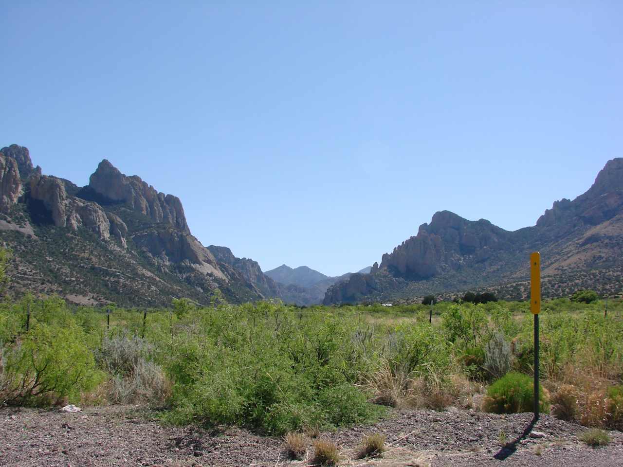 On the road from Portal, a half mile from the campground.