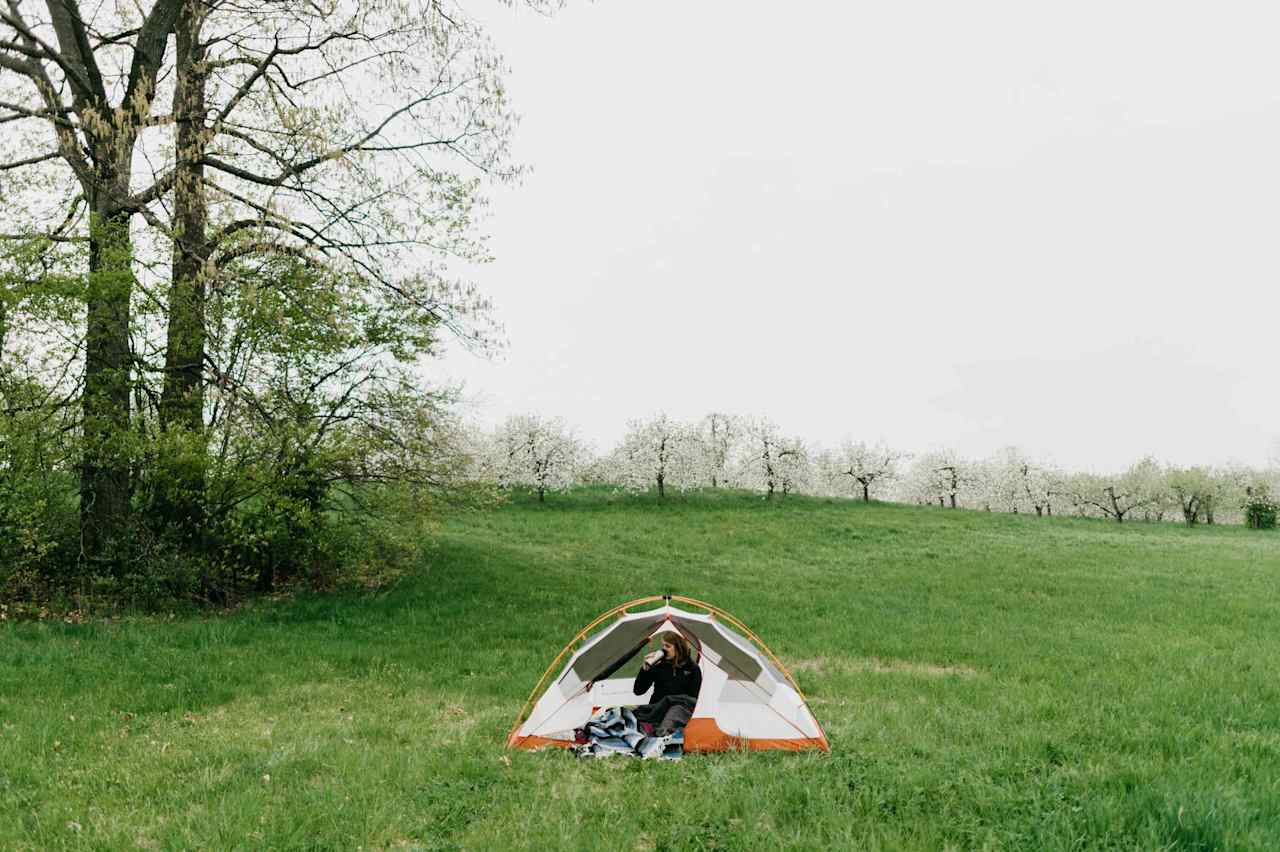 You really couldn't ask for a more picturesque and private campsite!