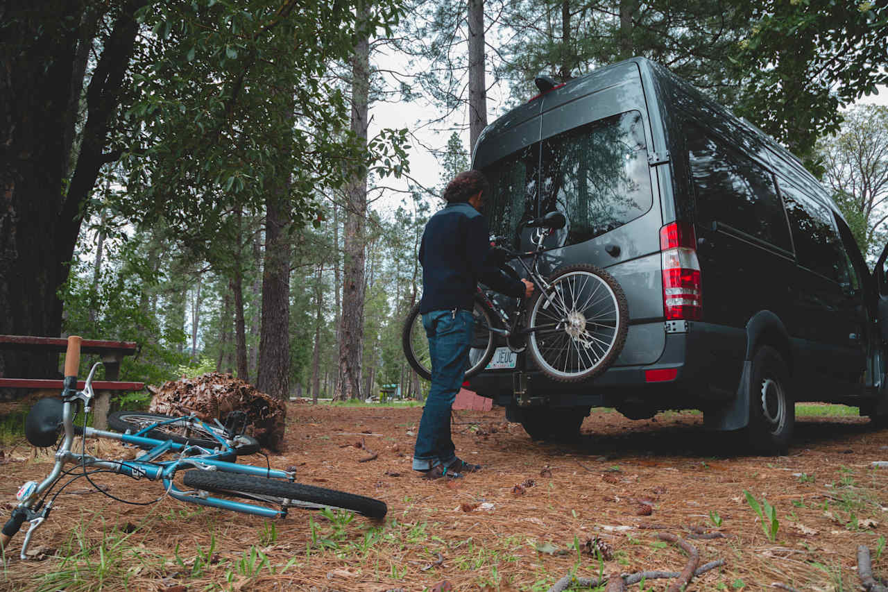 We were able to ride our mountain bikes around the large property. The property was huge and had plenty of space to roam.