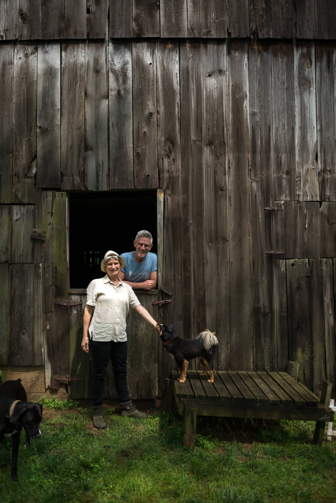 The camp hosts, Missie and Daniel, in their natural surroundings.