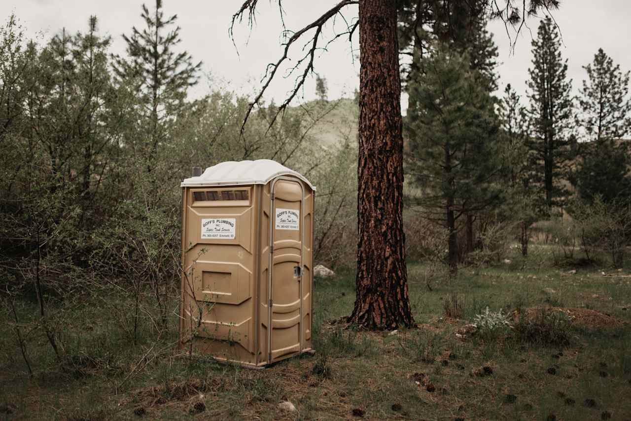 Port-a potty on the property