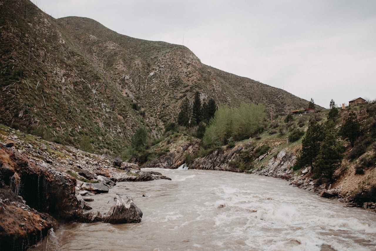 The river from the view of the hot springs