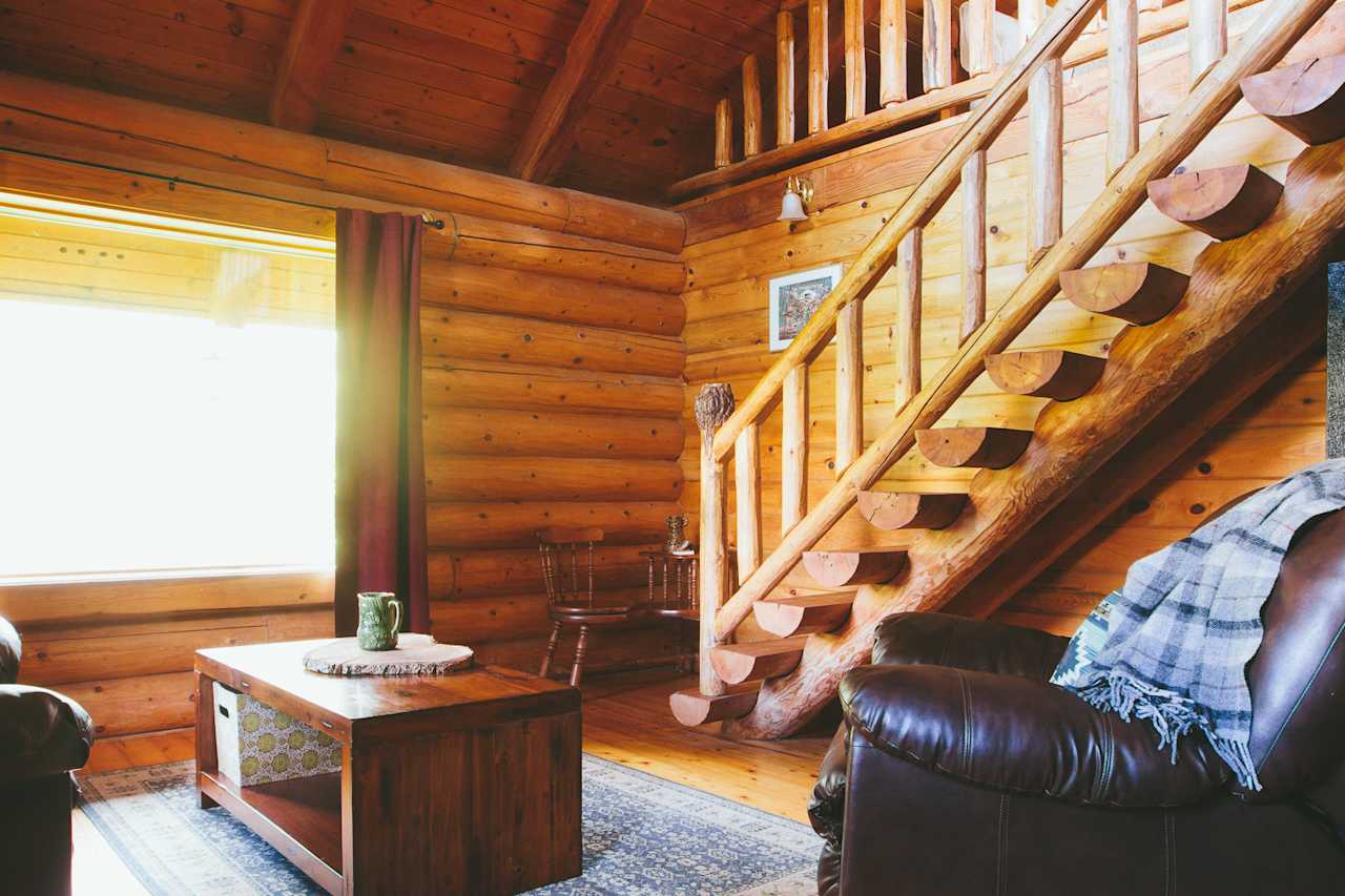 Living room + kitchen area