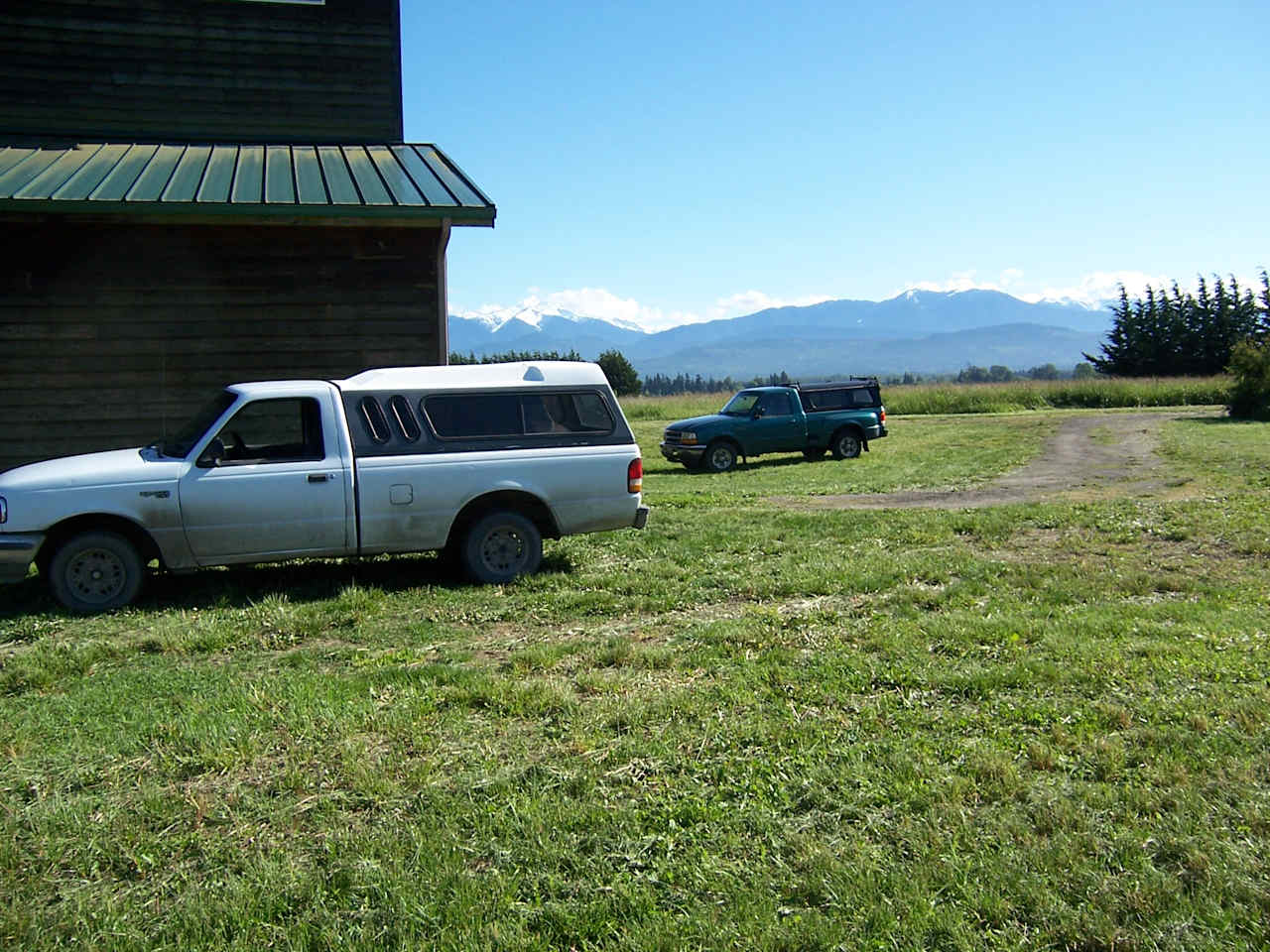 The white truck is in the RV spot.