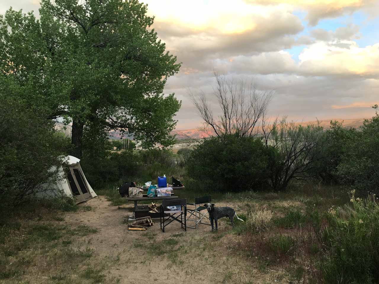 Camping right on the river