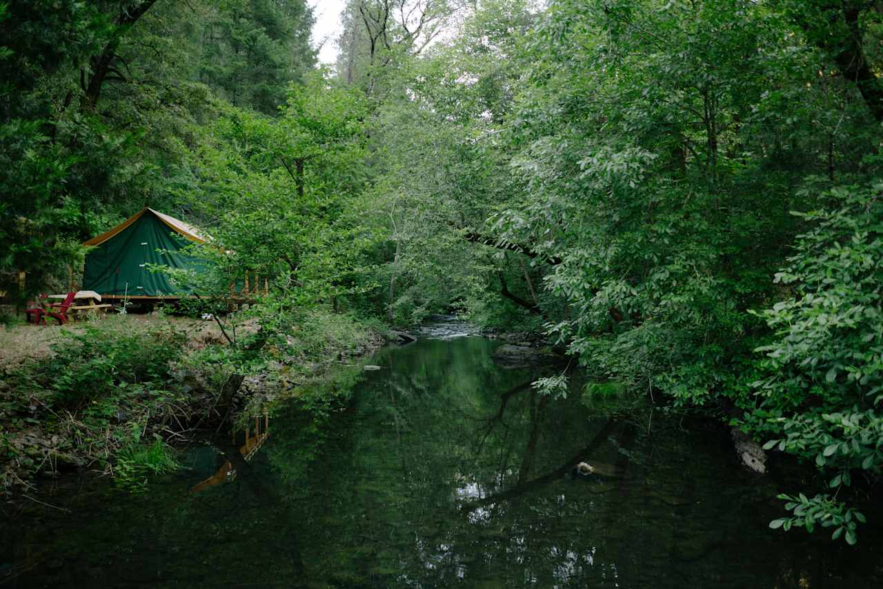 Creekside glampsite