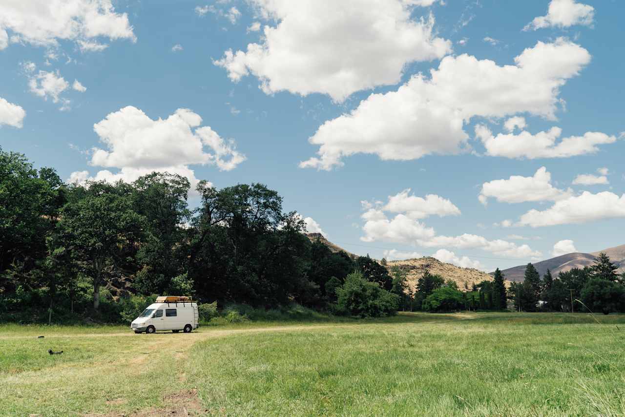 Beautiful spring day in camp - so much wide open space!