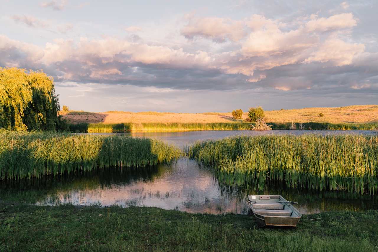 Sunset on the pond