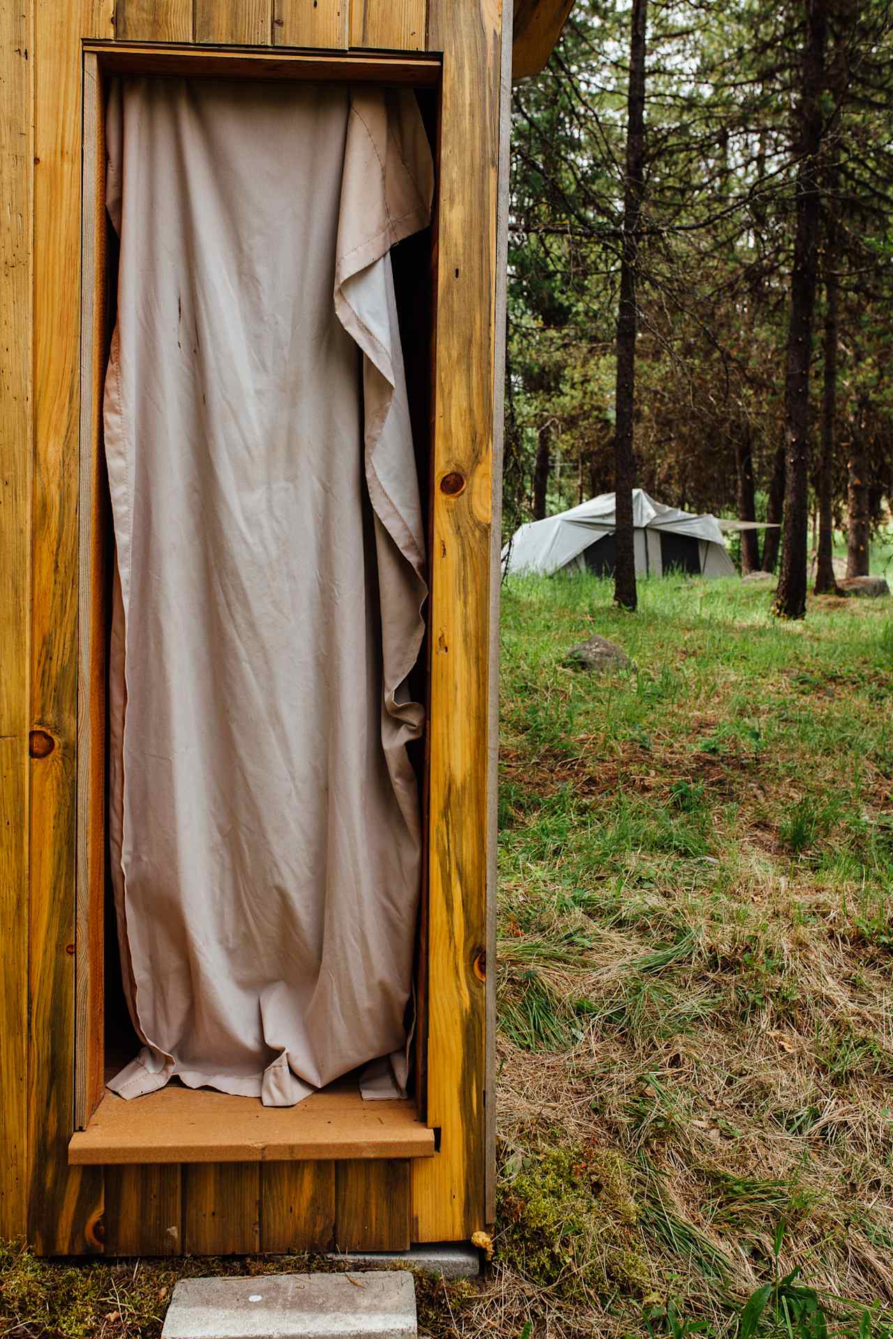 The outhouse for the tent spots...far enough away to be private, but close enough to see from camp.
